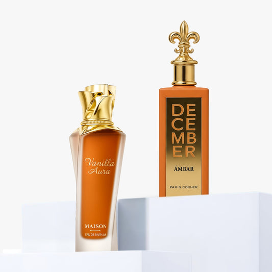Vanilla aura and december amber unisex perfume bundle