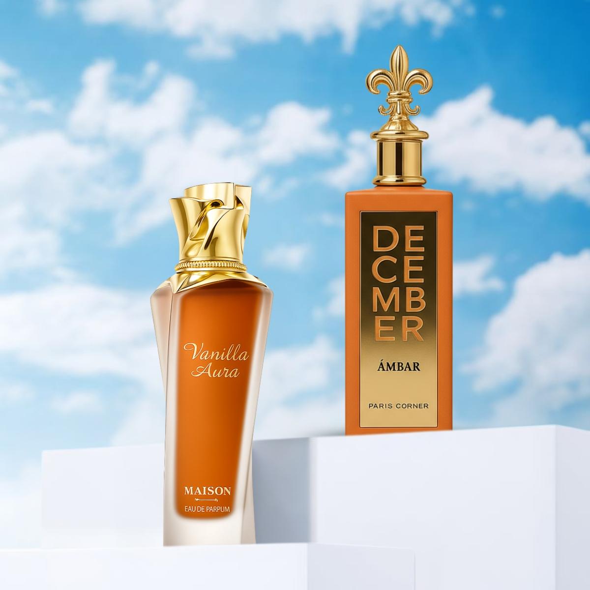 Vanilla aura and december amber unisex perfume bundle